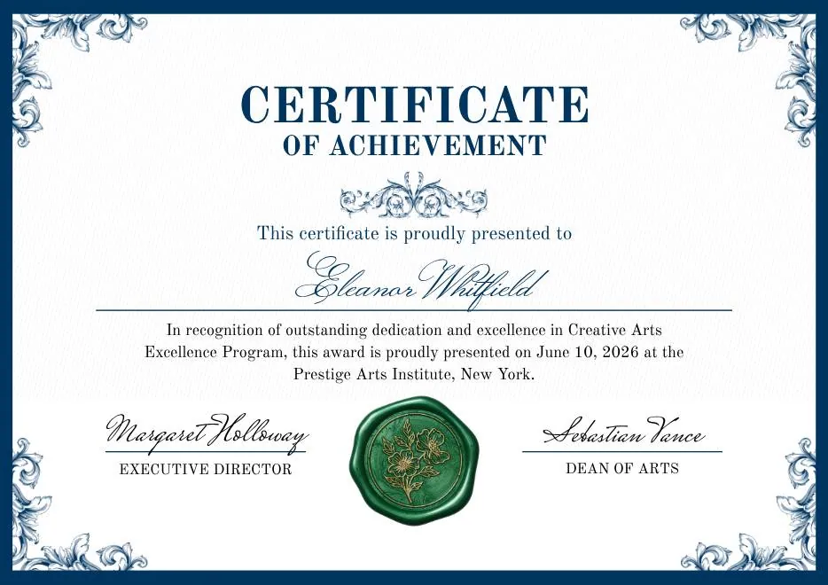 Blue and Green Traditional Certificate of Achievement thumbnail