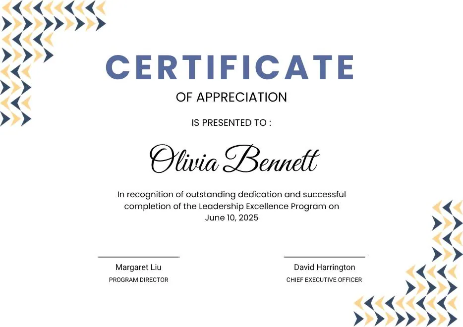 Blue Modern Certificate of Appreciation thumbnail