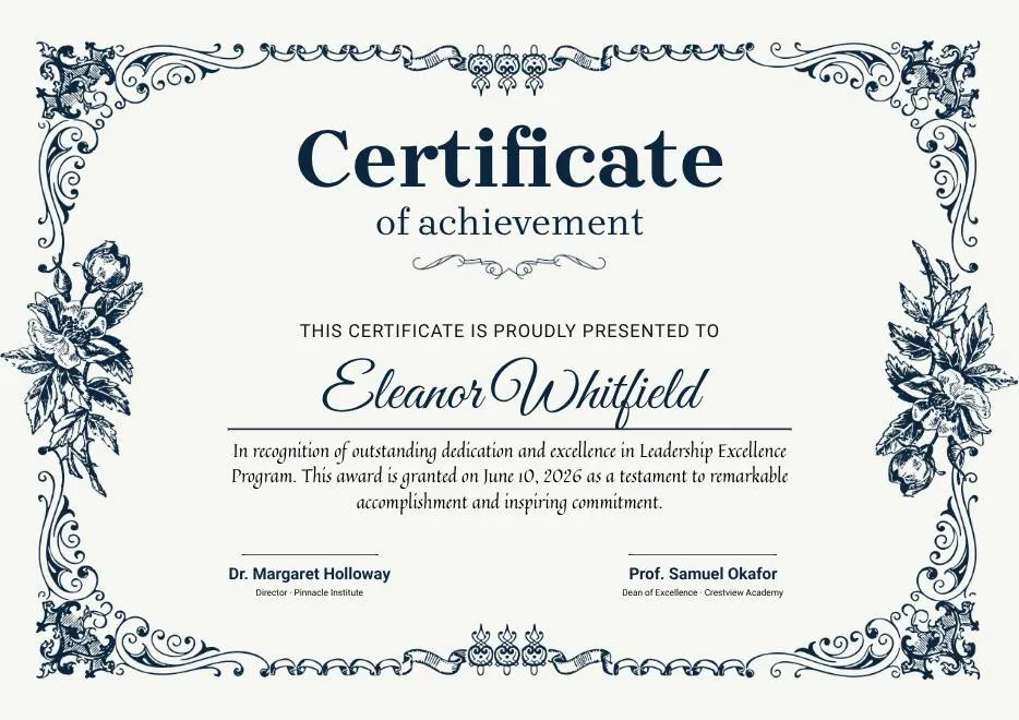 Modern Vintage Certificate of Achievement thumbnail